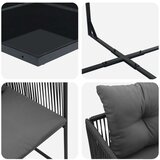  Set od 6 komada za blagovanje u vrtu s jastucima od čelika i poly ratana | shoptok.hr