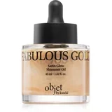 Objet Satin Glow Shimmer Oil bleščeče olje z vlažilnim učinkom odtenek Fabulous Gold 45 ml
