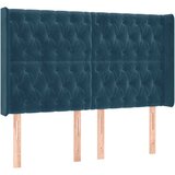 Krevet box spring s madracem LED tamnoplavi 140x200 cm baršun | Eponuda.ba