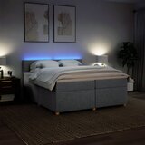  Krevet s oprugama i madracem svjetlosivi 200 x 200cm od tkanine | shoptok.hr
