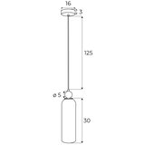  MAXLIGHT P0511 - Visilica na sajli CAMPANILA 1xE27/40W/230V Ø 10 cm mesing/siva | Eponuda.com