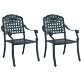  Vrtna stolica 2 pcs Zelena 55 x 56,5 x 91cm Aluminij | shoptok.hr