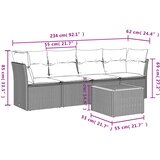  5-dijelni vrtni set sofa s jastucima bež od poliratana | shoptok.hr