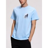 Reserved Comfort majica kratkih rukava s printom - bljedoplavo | shoptok.hr