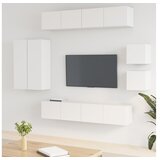  Komplet TV omaric 8-delni bel konstruiran les | Shoptok.si