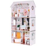ECO TOYS Kućica za lutke Alice na 3 sprata, 4 sobe, set sa 9 komada nameštaja – ECOTOYS | Eponuda.com