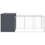  Kućica za pse s igralištem antracit 214 x 457 x 181 cm čelična | shoptok.hr