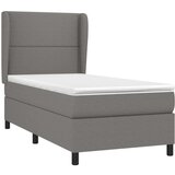  Krevet s oprugama i madracem tamnosivi 90 x 190 cm od tkanine | shoptok.hr