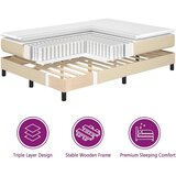 Box Spring postelja z vzmetnico Krem 180x200 cm Tkanina, (22052238) | Shoptok.si