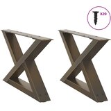  Noge za klub stolić 2 kom. Prirodni čelik 60 x (30-31,3) cm Čelik | shoptok.hr