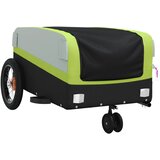 Prikolica za bicikl crno-zelena 30 kg željezna | shoptok.hr