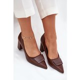 Boto Heels With Decoration Brown Celira | shoptok.hr