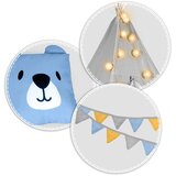 Nukido Teepee šator za djecu s svjetlima - sivi | shoptok.hr