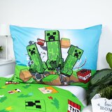 Jerry Fabrics Zelena/modra enojna bombažna otroška posteljnina 140x200 cm Minecraft "Outdoor Mobs" – | Shoptok.si
