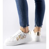 Gemre White and gold platform sneakers Montclair | Shoptok.si