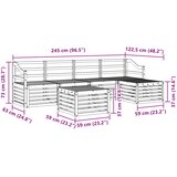  Set vanjskih sofa 6 kom. Bijela Čvrsto drvo akacije | shoptok.hr