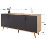 Hanah home komoda s ladicama, antracit Slike