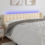 The Living Store LED posteljno vzglavje krem 163x16x78/88 cm blago - LED Vzglavje, (21659355) Cene