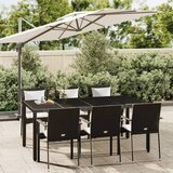 The Living Store Vrtna jedilna garnitura 7-delna z blazinami črna poli ratan - Vrtna Jedilna Garnitura, (21425077) | Shoptok.si