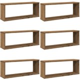 Maison Chic Stenske kockaste Police - Viseča polica 6 kosov artisan hrast 60x15x23 cm, (21758769) Cene