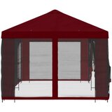 Paviljon s bočnim stranama 6 x 3 m Tamno crvena | shoptok.hr
