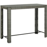 vidaXL Vrtna barska miza siva 140,5x60,5x110,5 cm poli ratan Cene