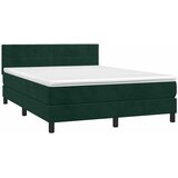  Krevet s oprugama i madracem tamnozeleni 140x190 cm baršunasti | shoptok.hr