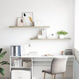  Plutajuće zidne police 2 kom boja hrasta 120x23,5x3,8 cm MDF | Eponuda.com