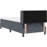  Krevet s opružnom podlogom i madracem Tamno sivi 90x200 cm Baršun | shoptok.hr