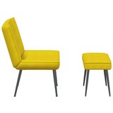 vidaXL Relaksacijski stol s stolčkom Rumeni žamet | Shoptok.si