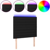 LED uzglavlje crno 90x5x118/128 cm od tkanine | shoptok.hr