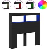 Maison Chic posteljno vzglavje - vzglavna omarica - nočna omarica led črna 100x17x102 cm, (21704327) Cene