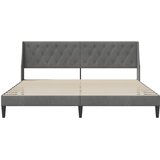  Krevetna konstrukcija Tamnosiva 193 x 203 cm Baršun | shoptok.hr