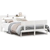 Maison Chic Posteljni okvir - Dvoposteljna postelja - Zakonska postelja brez vzmetnice bel 120x190 cm trdna borovina-J11154, (21765568) | Shoptok.si