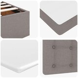 vidaXL Otomanski posteljni okvir z vzmetnico taupe 120x190 cm blago, (21610246) | Shoptok.si