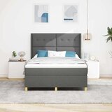 Box spring krevet Tamno siva 140 x 190 cm tkanina | shoptok.hr
