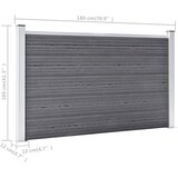  Vrtna ograda od WPC-a 526 x 106 cm siva | shoptok.hr