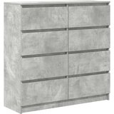  Komoda siva boja betona 100x35x99 cm od konstruiranog drva | Eponuda.com