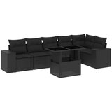 vidaXL 7-dijelni set vrtnih sofa od poliratana s jastucima crni | shoptok.hr
