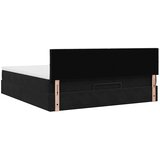  Otomanski krevet s madracem crni 160x200 cm baršunasti | shoptok.hr