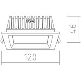  APLED - LED ugradna SQUARE WOODLINE LED/6W/230V 3000K 12x12 cm masivni jasen | Eponuda.com