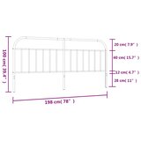  Metalno zamjensko uzglavlje crno 193 cm | shoptok.hr