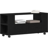 TV ormarić s kotačićima crni hrast 102x34,5x43 cm | shoptok.hr