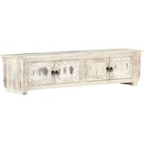 vidaXL TV omarica bela 140x30x35 cm trden mangov les Cene