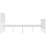  Metalni okvir kreveta uzglavlje i podnožje bijeli 120x200 cm | shoptok.hr