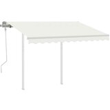 Maison Chic Ročno zložljiva tenda - Senčniki s stebrički 3x2,5 m krem, (22038538) Cene