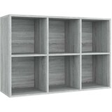 vidaXL Knjižna omara/komoda siva sonoma 66x30x98 cm inženirski les | Shoptok.si