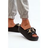 Boto Women's Foam Flip Flops With Decorations On Thick Sole Black Bremavia | Shoptok.si