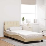  Krevet s madracem Hanko krem 90 x 190 cm od tkanine | shoptok.hr