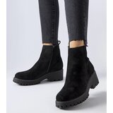 Gemre Black insulated ankle boots with thick sole Pieve Cene